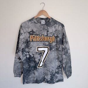 Pittsburgh Steelers Tie Dye #7 Ben Roethlisberger Long Sleeve Shirt